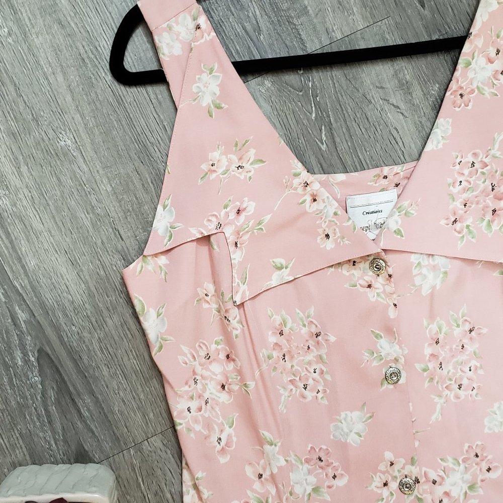 Joseph Ribkoff Vintage Cottagecore Pink Floral Dress 10 - Picture 4 of 10
